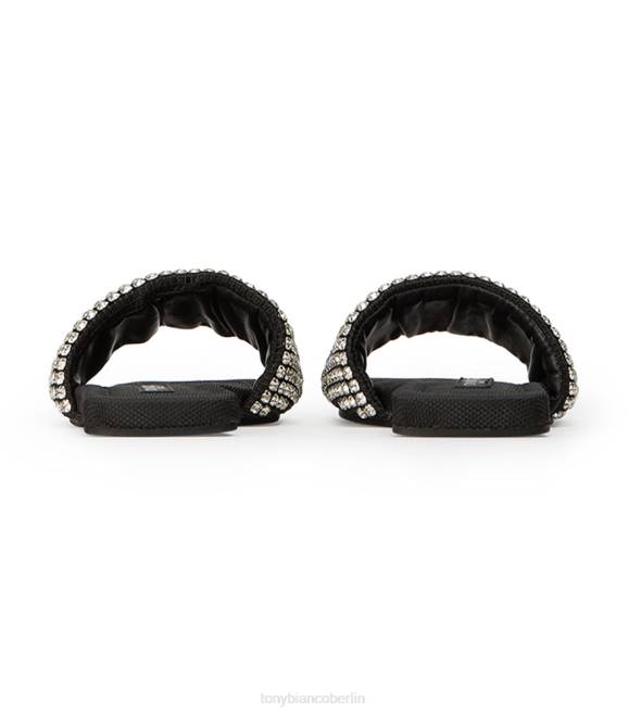 Sandalen| de Tony Bianco Frauen ellery Wohnungen Kristall/Schwarz 4624659